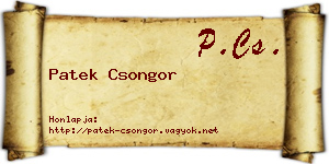 Patek Csongor névjegykártya