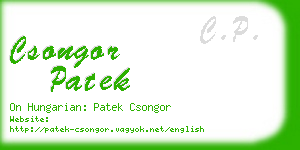 csongor patek business card